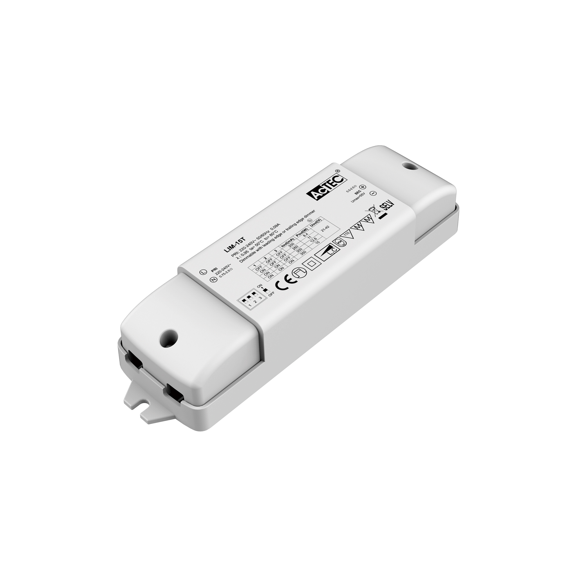 200-350mA 15W TRIAC Dimming LED Driver (CC)